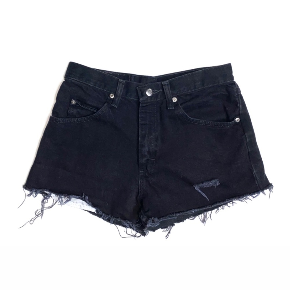 Black Wrangler cut off denim shorts 30 waist